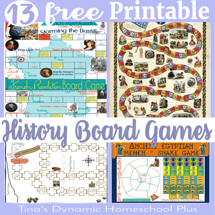 13 Free Printable History Board Games