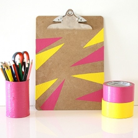 DIY Homeschool Organizing With Duct Tape