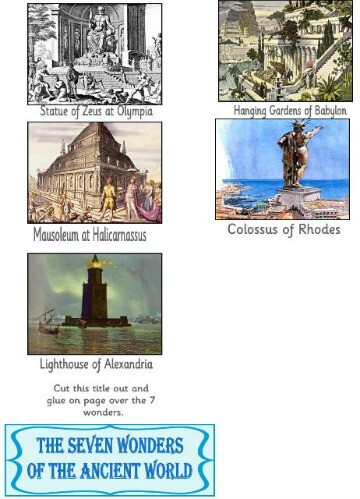 7 Wonders of the Ancient World minibook @ Tina's Dynamic Homeschool Plus