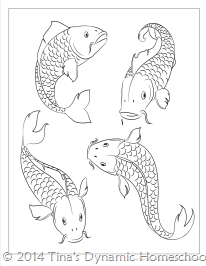 Carp Coloring Page @ Tina's Dynamic Homeschool Plus