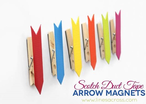 Colorful Scotch Duct Tape Arrow Magnets @linesacross