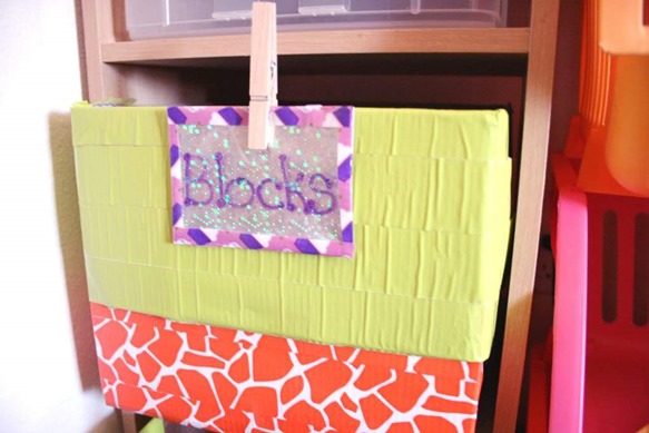 DIY Homeschool Organizing With Duct Tape