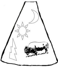 Tipi with pictograph