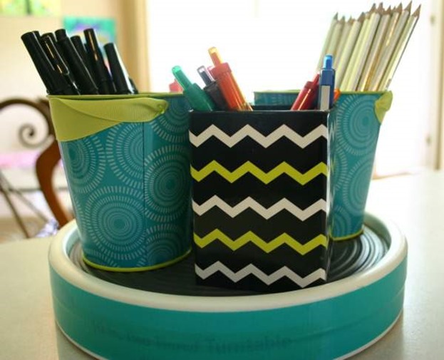 DIY Homeschool Organizing With Duct Tape