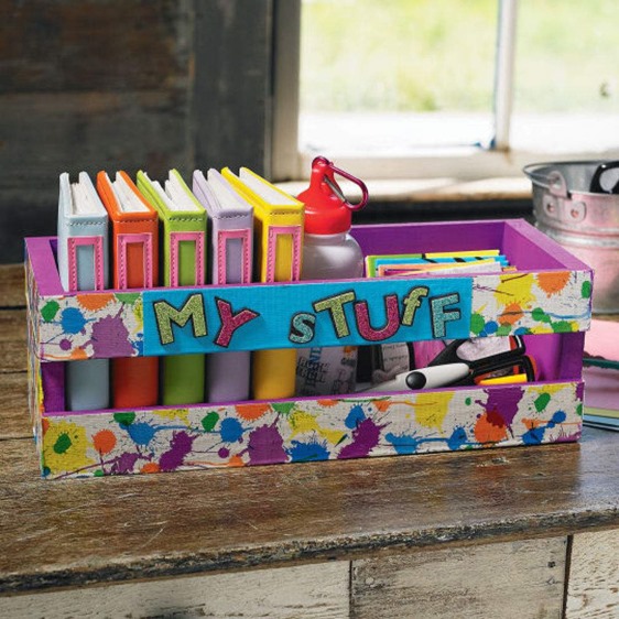 DIY Homeschool Organizing With Duct Tape