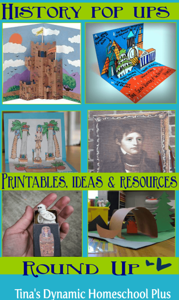 History Pop Up Printables, Ideas and Resources Roundup | Tina's Dynamic Homeschool Plus