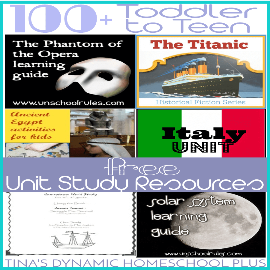 100 FREE Toddler to Teen Homeschool Unit Studies. Your kids will love these ideas and you’ll find plenty of topics to keep homeschool planning easy. CLICK HERE to grab one or two!