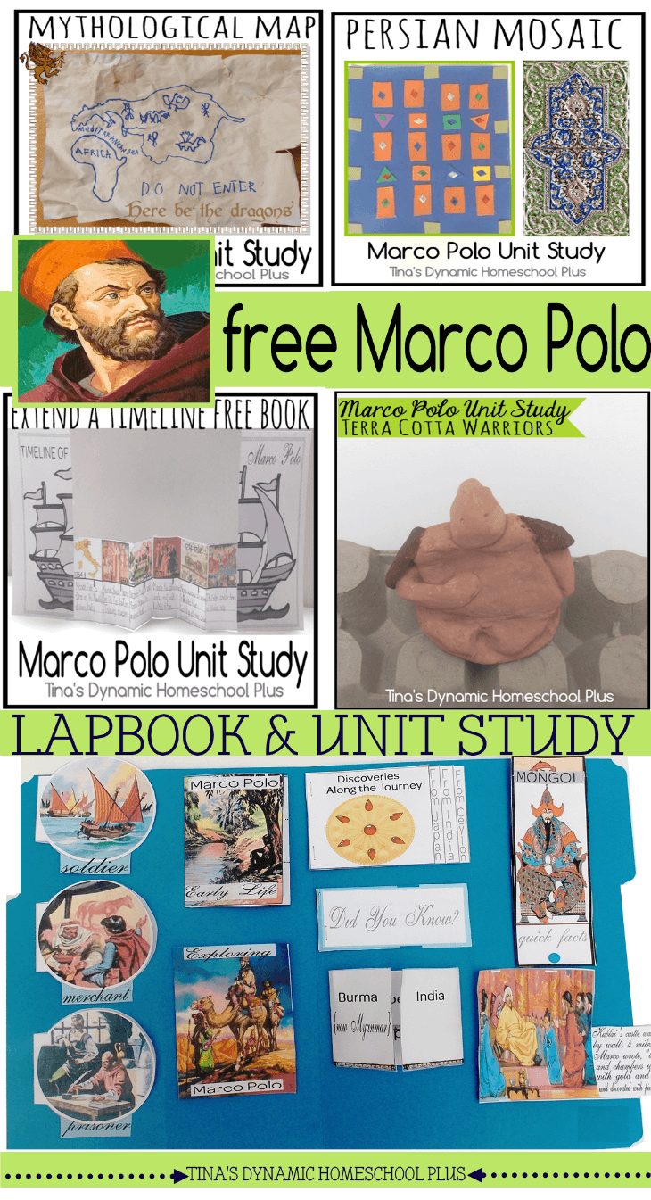 Free Marco Polo Lapbook, Unit Study and Hands-On Activities @ Tina's Dynamic Homeschool Plus