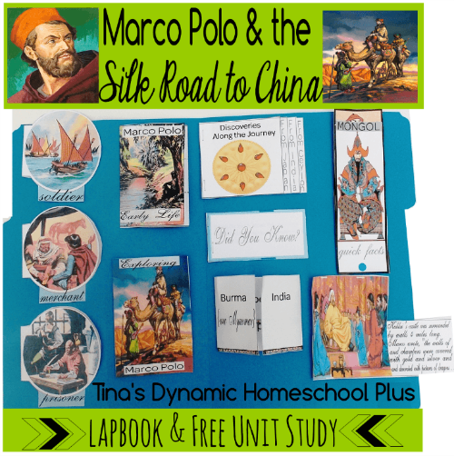 Free Marco Polo Lapbook and Unit Study @ Tinas Dynamic Homeschool Plus