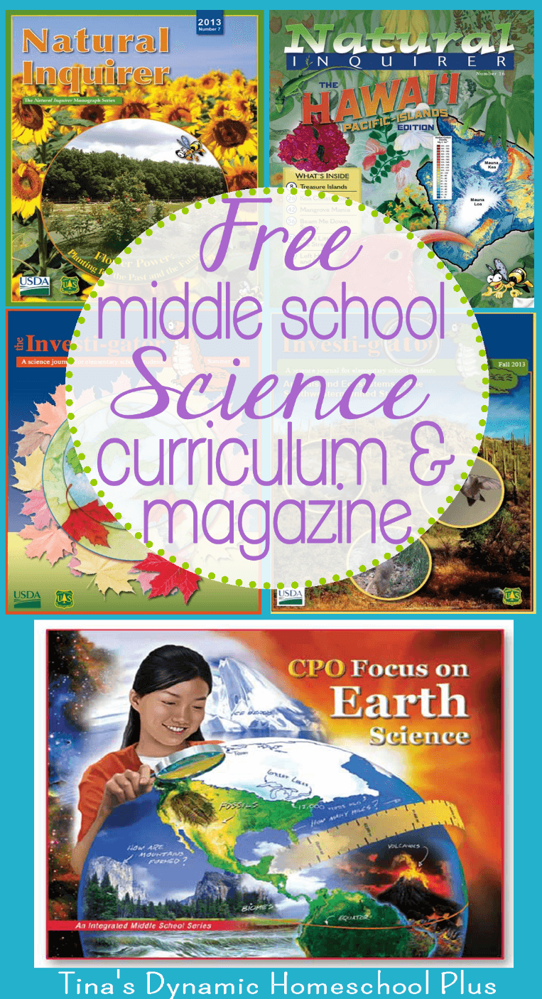 Free Middle School Science Curriculum and Magazine. Scoot by and download these AWESOME free resources for your middleschool kids!