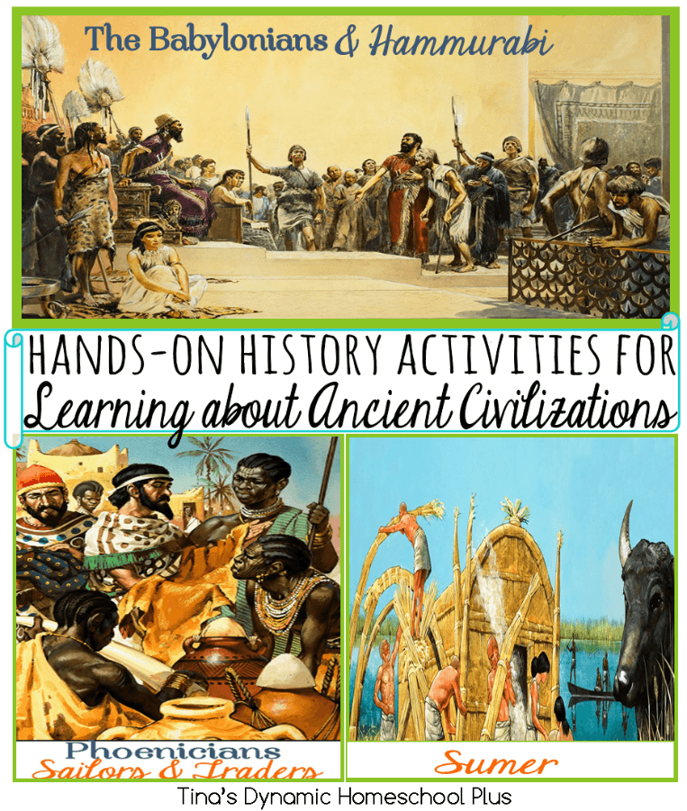 Making a connection to the past through hands-on learning helps a child to not only remember what he has learned, but helps him to develop critical thinking skills. By doing this instead of just memorizing, a child interacts with the past and this cements learning. CLICK here to grab an idea or two for Hands-on History Activities for Kids for Learning about Ancient Civilization!!