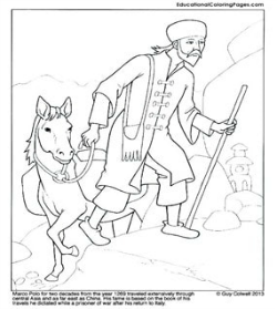 Marco Polo Coloring Sheet @ Tina's Dynamic Homeschool Plus