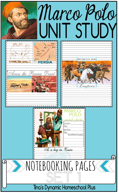 Marco Polo Notebooking Pages Set 1 @ Tina's Dynamic Homeschool Plus