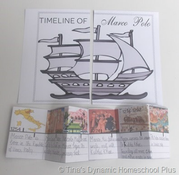 Marco Polo Timeline Step 6 @ Tina's Dynamic Homeschool Plus