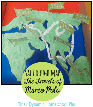 Salt Dough Map Marco Polo Travels @ Tina's Dynamic Homeschool Plus