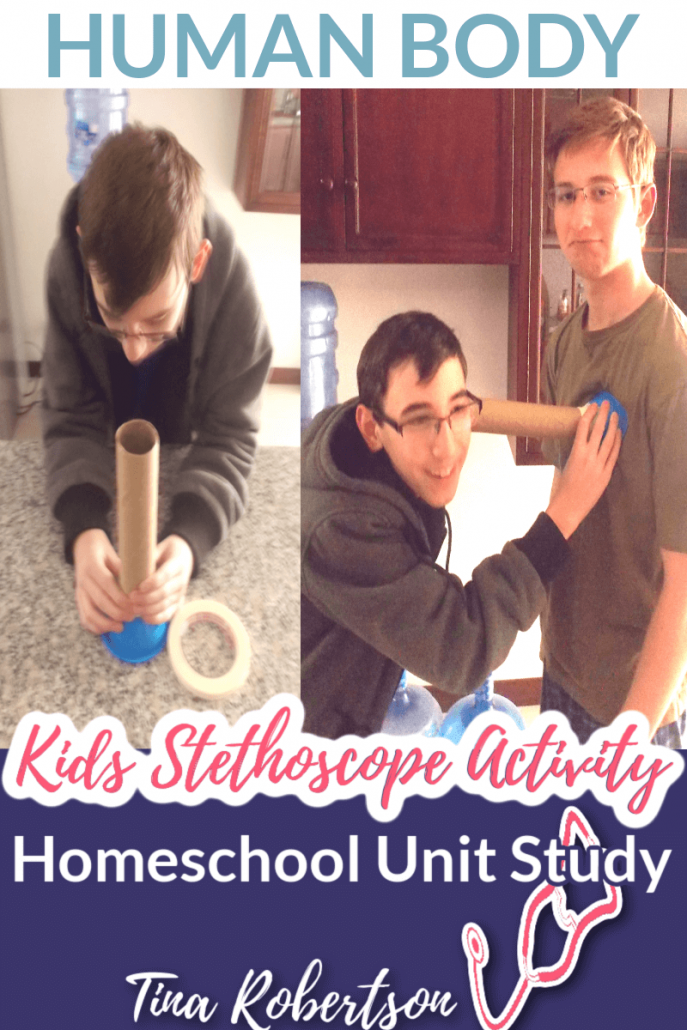 Homeschool Unit Study Human Body Hands-On Kids Stethoscope Activity 