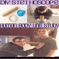 Human body unit study DIY Stethoscope. Hands-on Learning @ Tina's Dynamic Homeschool Plus featured