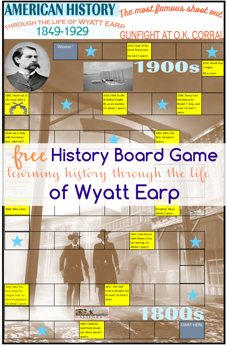 Learning American History Game through the Life of Wyatt Earp @ Tina's Dynamic Homeschool Plus