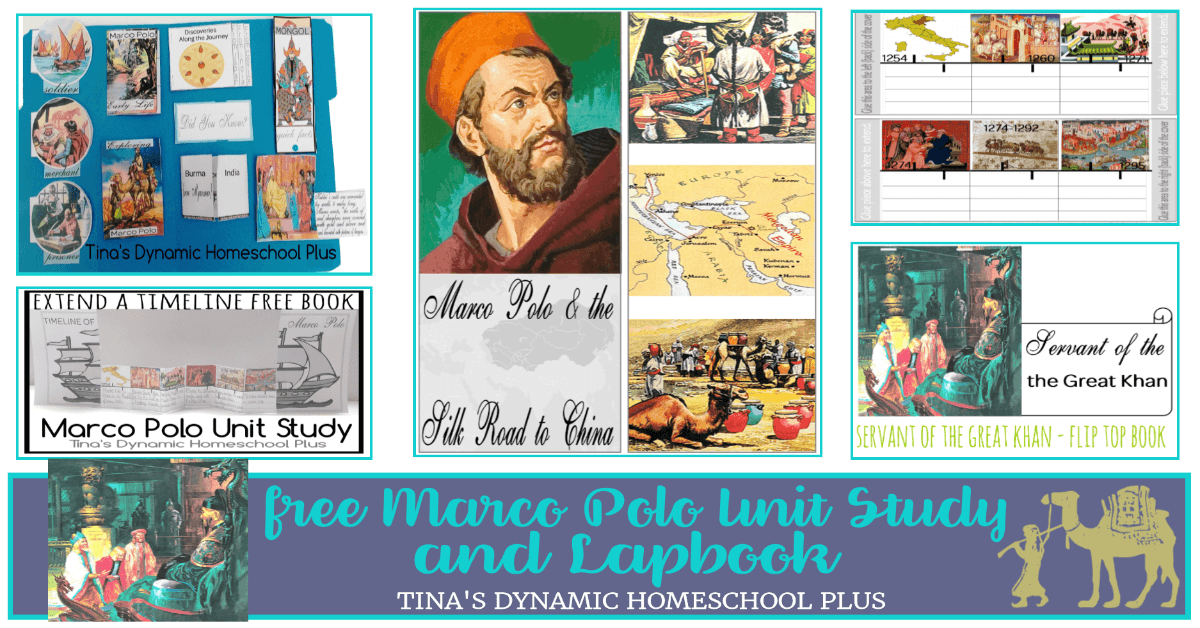 Free Marco Polo Lapbook and homeschool unit study! Click here to grab them.