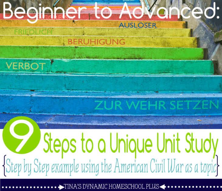 Beginner to Advanced 9 Steps to a Unique Unit Study @ Tina's Dynamic Homeschool Plus