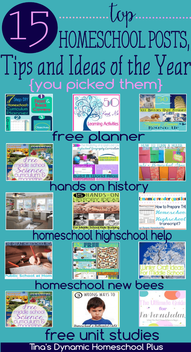 15 Top Homeschool Posts, Tips and Ideas of the Year – You Picked Them Tina's Dynamic Homeschool Plus