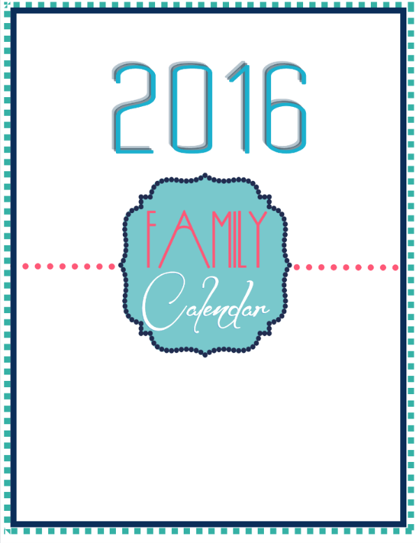 2016 DIY Calendar Page @ Tina's Dynamic Homeschool Plus