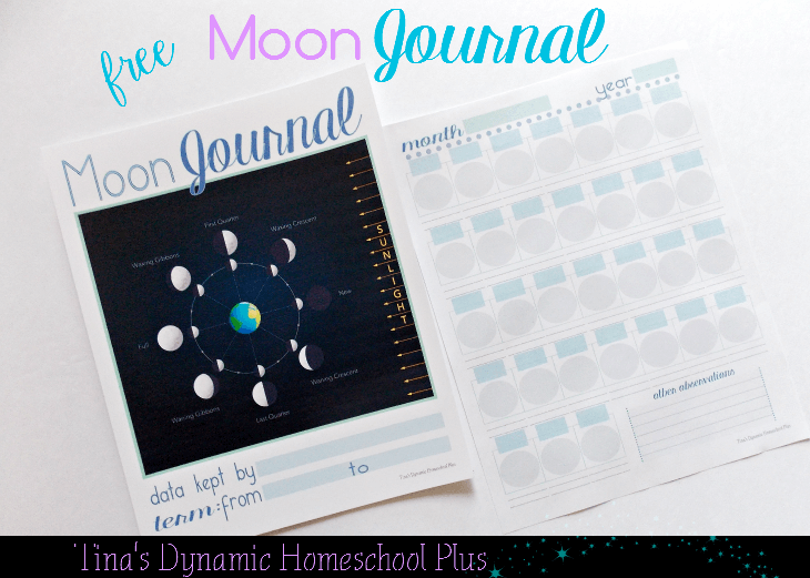 Free Moon Journal - Hands on homeschool science.