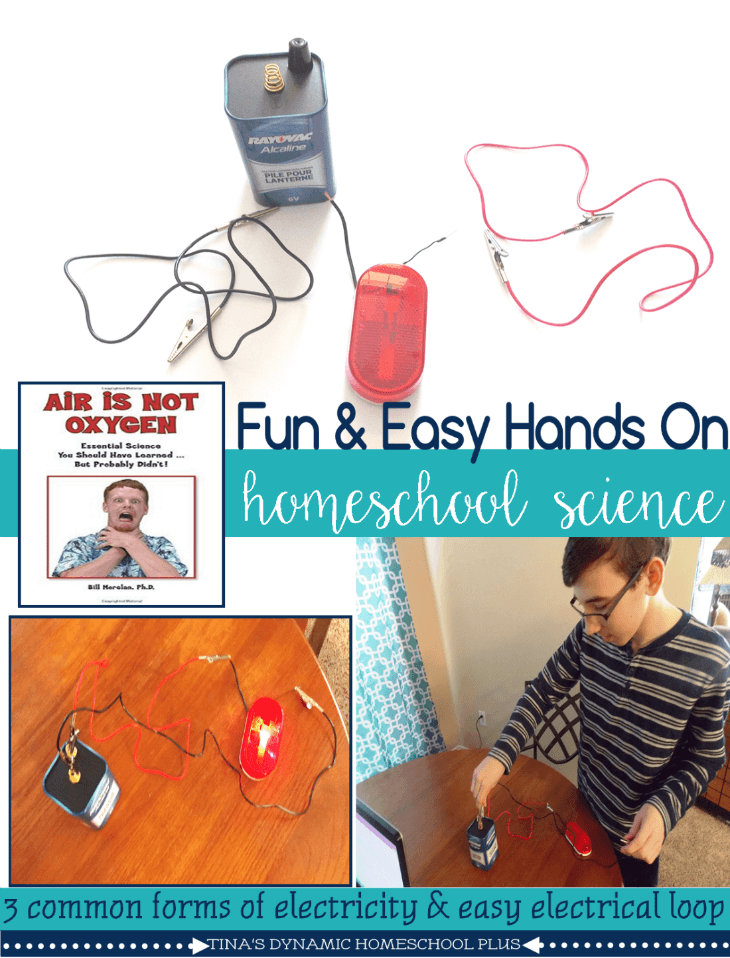 Easy hands-on homeschool electricity science activity @ Tina's Dynamic Homeschool Plus