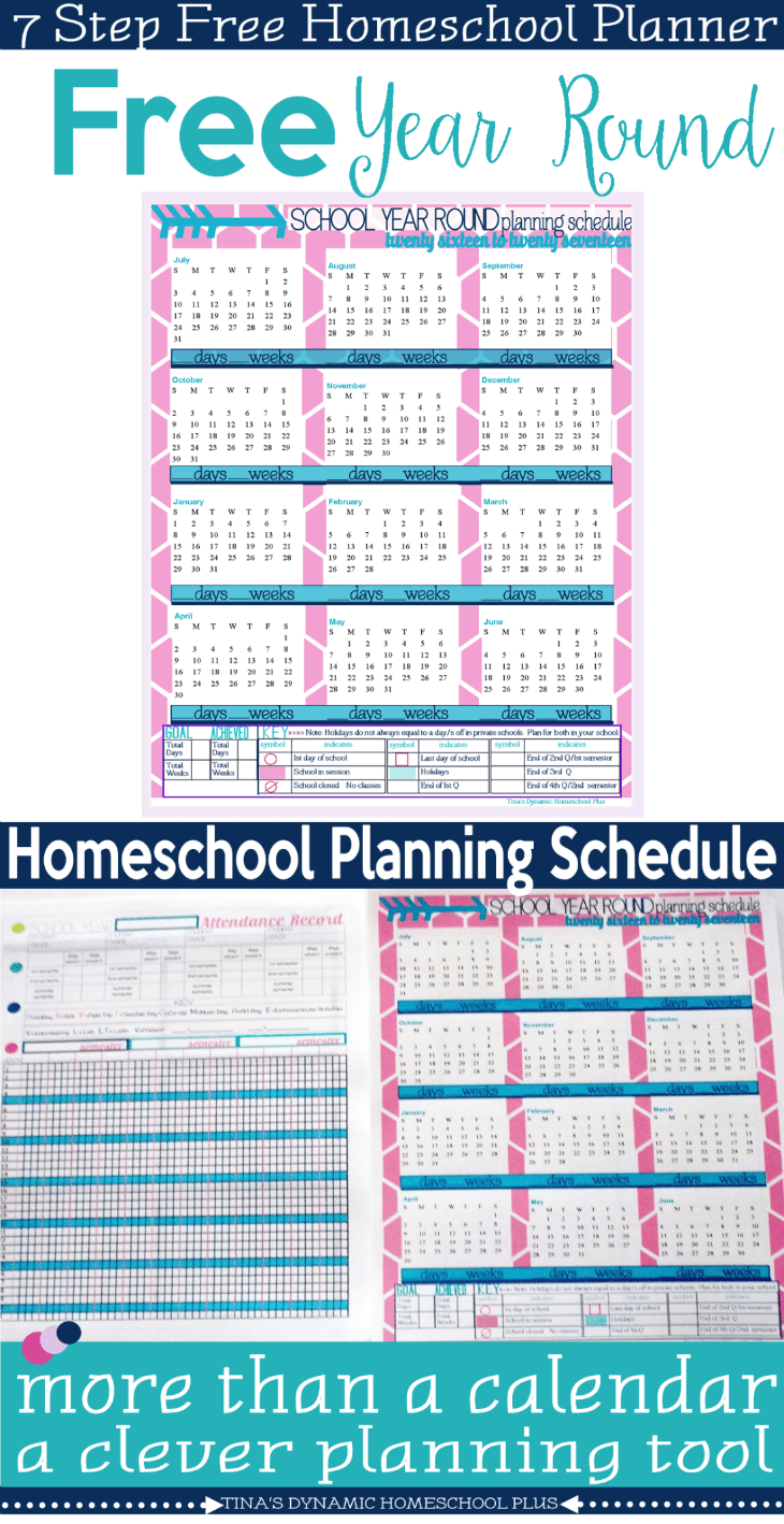 This is NOT a calendar, but a super helpful planning form! Grab your free 2016 to 2017 Year Round Homeschool Planning Checklist @ Tina's Dynamic Homeschool Plus