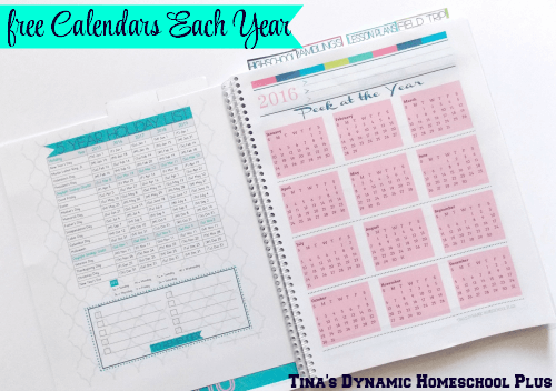 Free Academic and Physical Year Calendars @ Tina's Dynamic Homeschool Plus