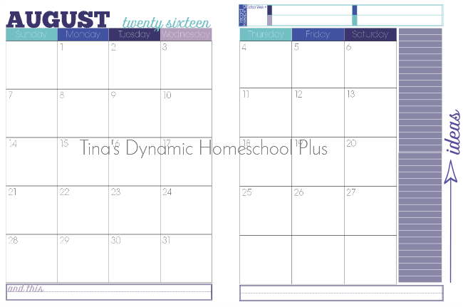 2016 to 2017 2 page per month academic calendar 2