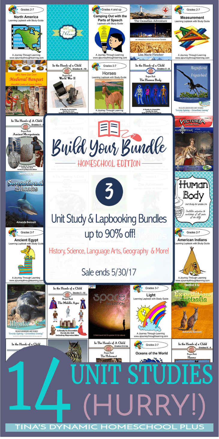 Grab 14 unit studies on history, geography, science, and more for just $14.95