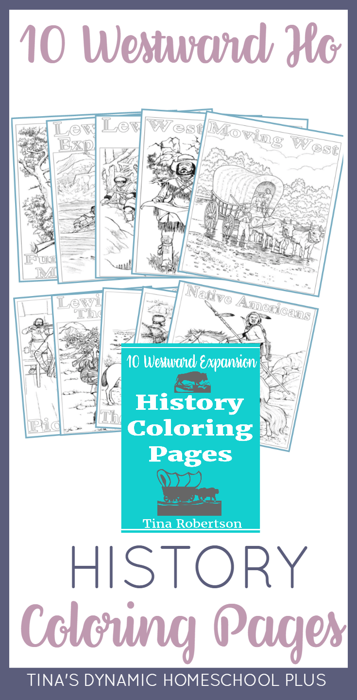 10 Westward Expansion History Fun Coloring Pages. If you're studying about The Oregon Trail, Lewis and Clark or Westward Ho, your kids will love these pages. Click here to grab them!