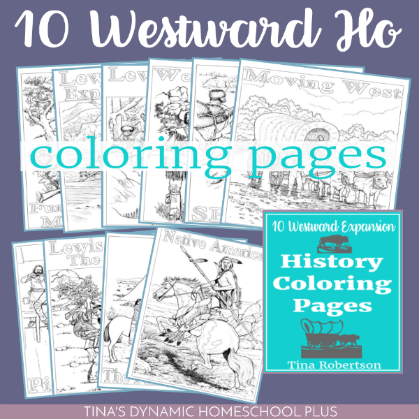 10 Westward Expansion History Fun Coloring Pages. If you're studying about The Oregon Trail, Lewis and Clark or Westward Ho, your kids will love these pages. Click here to grab them!