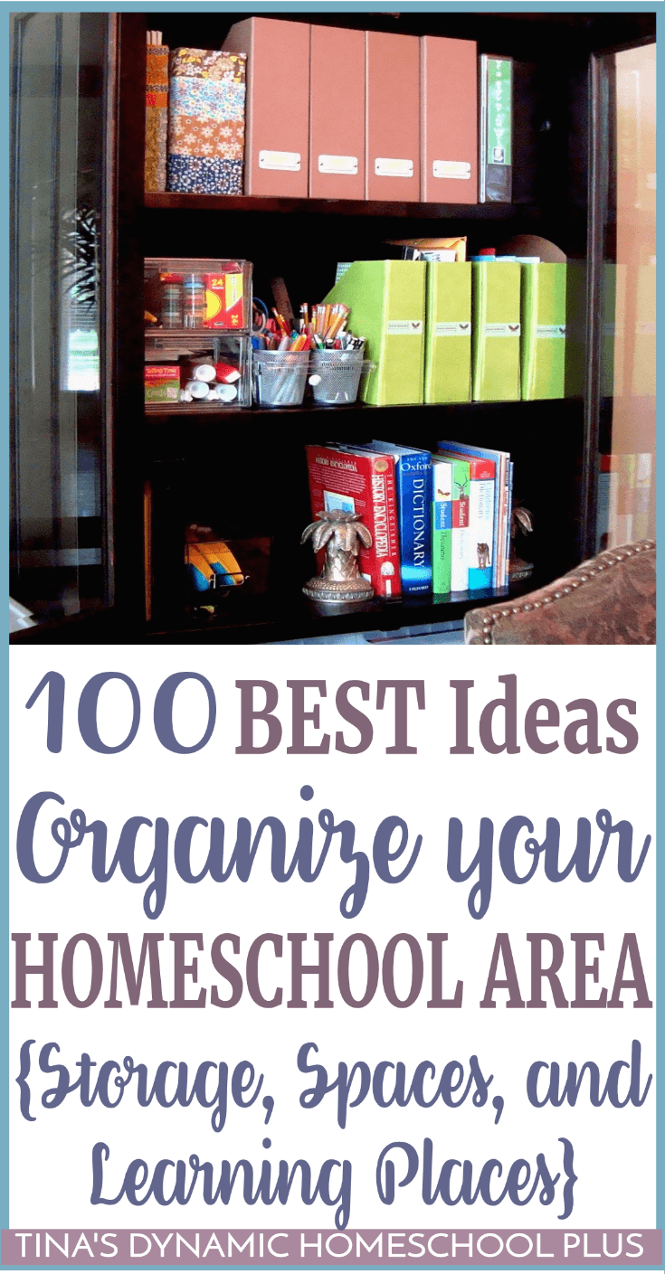 100 BEST Ideas to Organize Your Homeschool Area – Storage, Spaces, and Learning Places. If you're looking for an out of the box idea, scoot by and grab one or two of these AWESOME ideas!