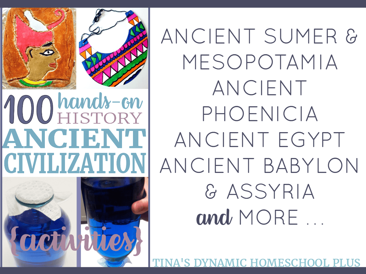 1OO Ancient Civilization Hands-on History Projects. Learning shouldn't be hard, but it should be meaningful. Grab these 100 ideas over at Tina's Dynamic Homeschool Plus