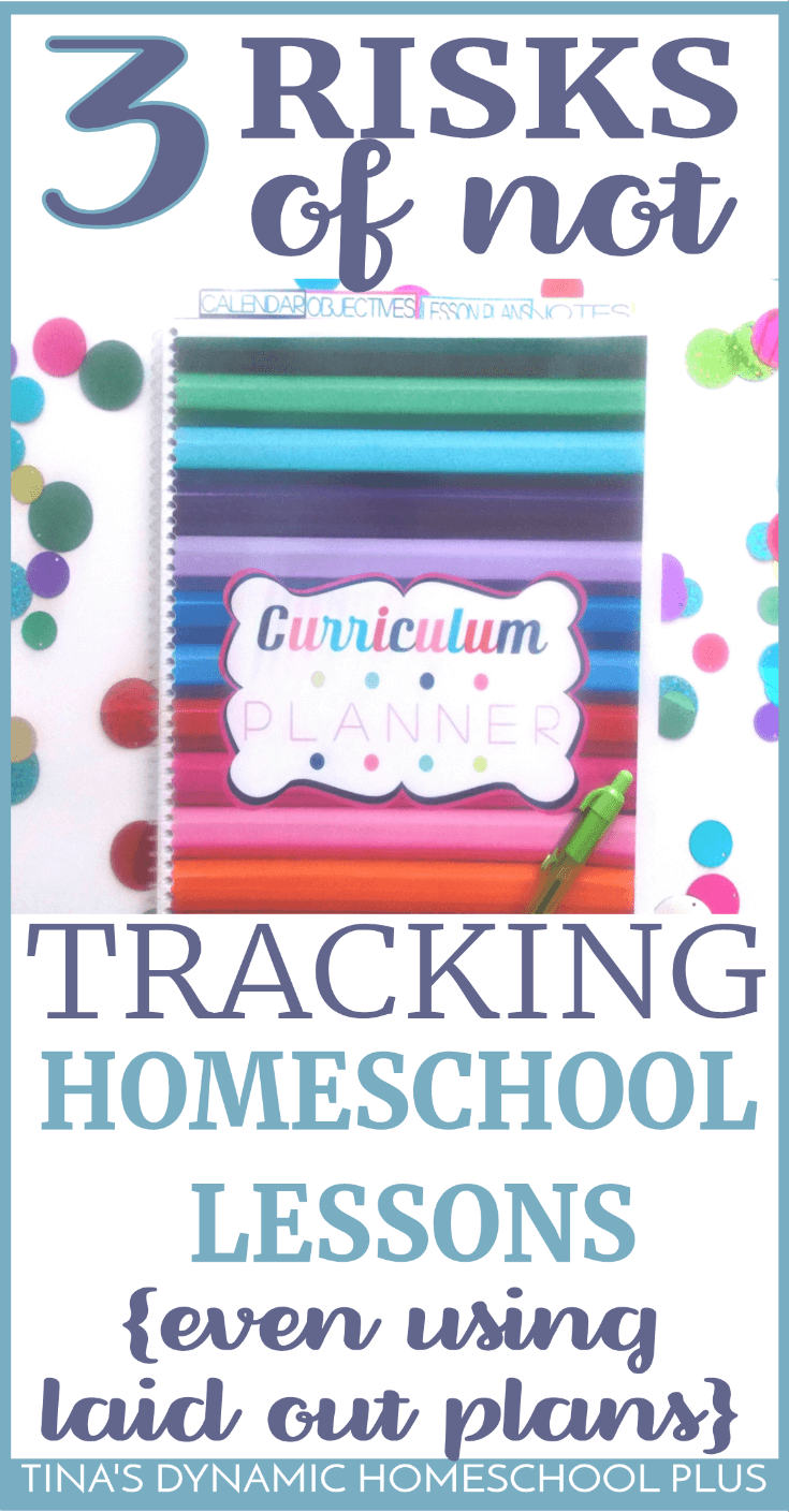 3 Risks of Not Tracking Homeschool Lessons {Even Using Laid-Out Lesson Plans}. Having tracked lesson plans from the beginning prepared me for record keeping in the higher grades, but there are other reasons. Check out these SUPER helpful lesson tracking tips! #homeschooling