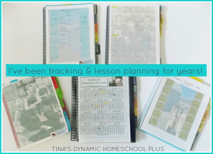 Early homeschool planners while I've been lesson planning and tracking for years.