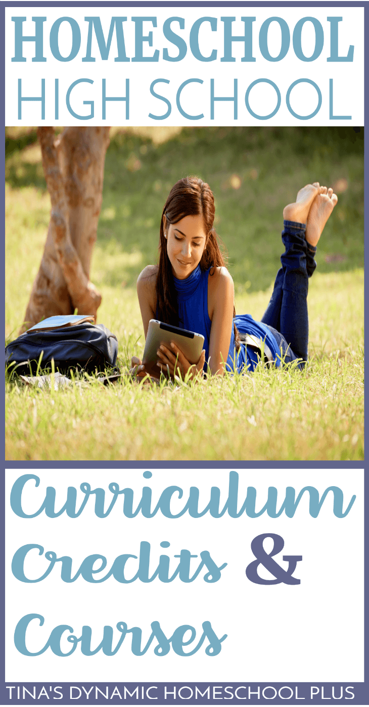 Homeschooling High School Curriculum, Credits, and Courses @ Tina's Dynamic Homeschool Plus. In sharing homeschooling high school, I'm giving you a few detailed pointers for curriculum, credits, and courses to steer you in the right direction. Click here to grab these super detailed helpful pointers!