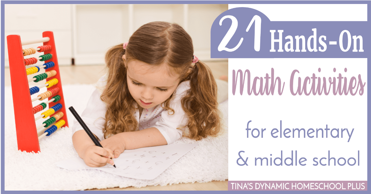 There are 21 math learning activities that are perfect for upper elementary and middle school homeschooled students, even if you're not math inclined yourself. CLICK HERE to grab an idea or two!