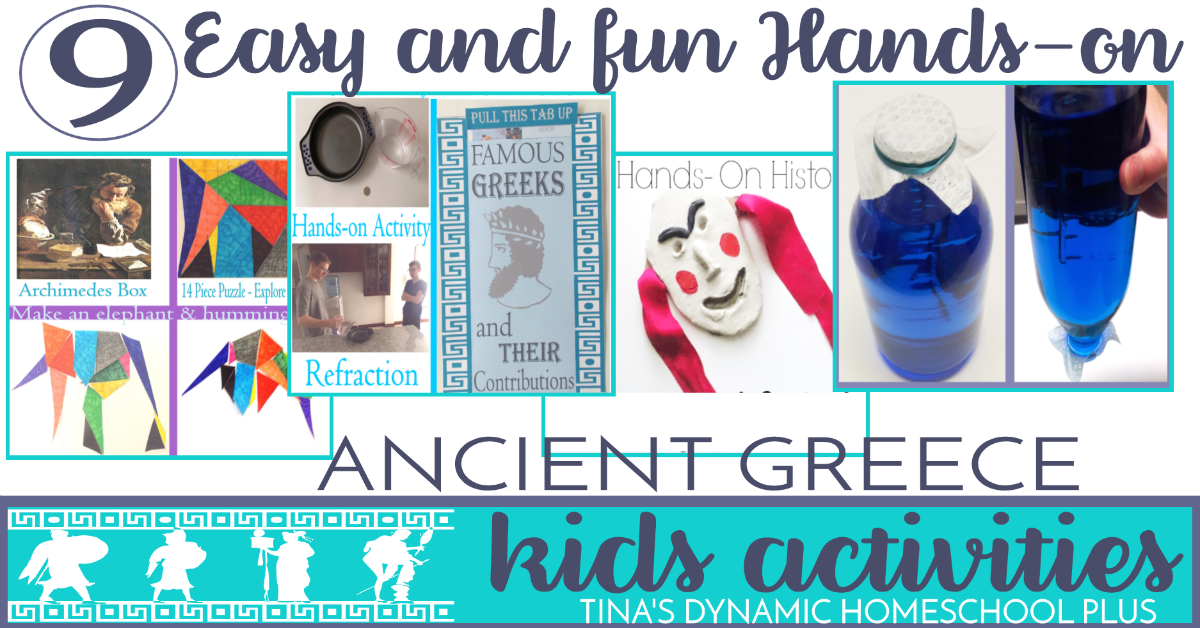 9 Easy and Fun Hands On Ancient Greece Kids Activities. Click here to grab them!