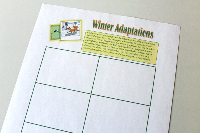 Winter Adaptations Art Activity