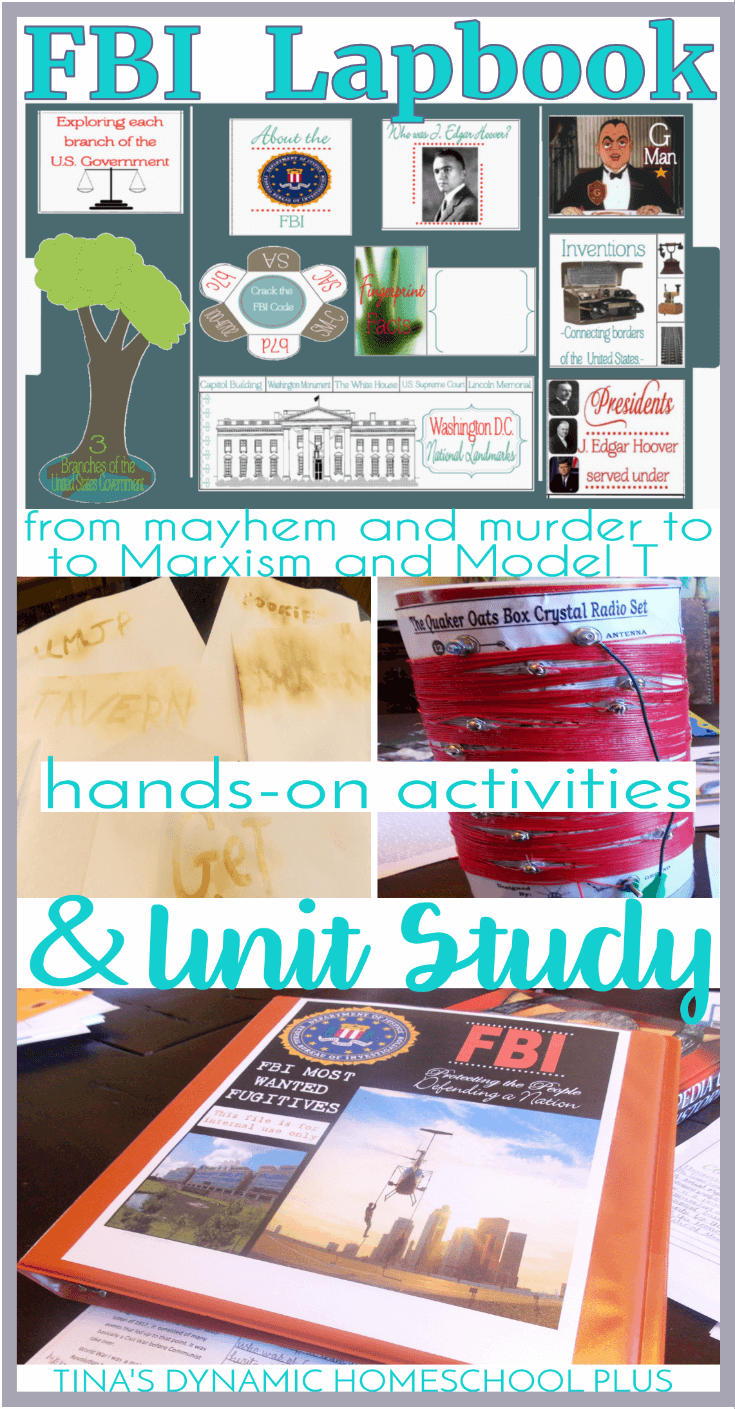 Studying modern American history? Grab this AWESOME free FBI Lapbook and Unit Study | Tina's Dynamic Homeschool Plus