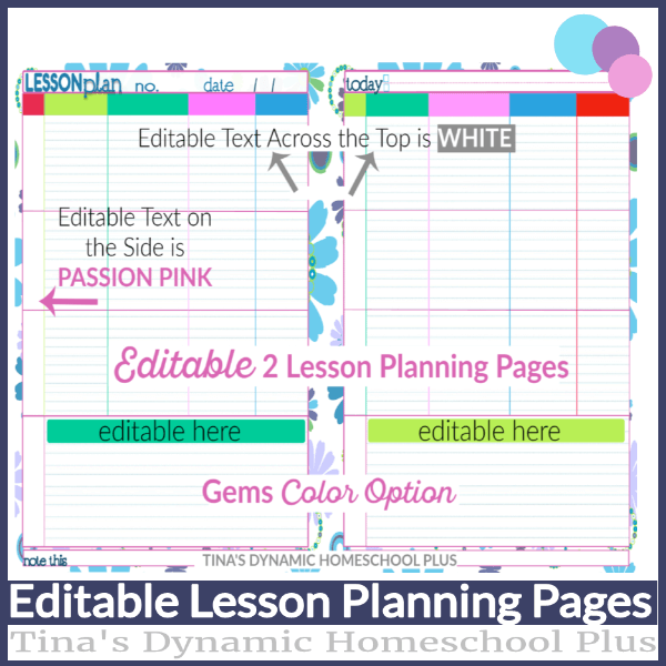 4 Editable Homeschool Planning Pages to Ease Planning