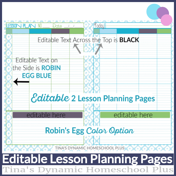 4 Editable Homeschool Planning Pages to Ease Planning