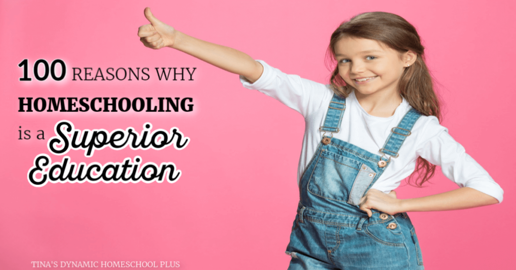 100 Reasons Why Homeschooling is a SUPERIOR Education. I don't think homeschooling is for everyone.  

There are valid reasons why folks can't homeschool, but not having favorable circumstances doesn't negate the superior value of the homeschool approach. CLICK HERE to read this long list of how homeschooling is a superior education.
#homeschool #homeschooling #newhomeschooler