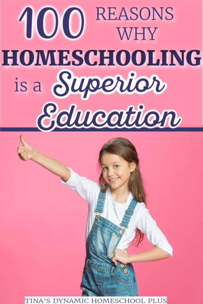100 Reasons Why Homeschooling is a SUPERIOR Education. I don't think homeschooling is for everyone.  

There are valid reasons why folks can't homeschool, but not having favorable circumstances doesn't negate the superior value of the homeschool approach. CLICK HERE! #homeschool #homeschooling #newhomeschooler