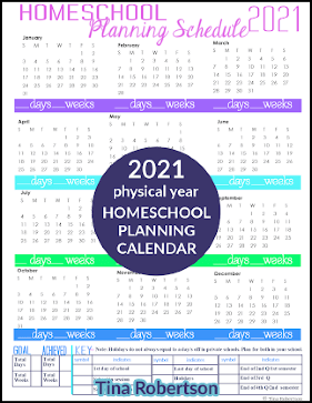 2021 and 2022 Physical Year Homeschool Planning Calendars