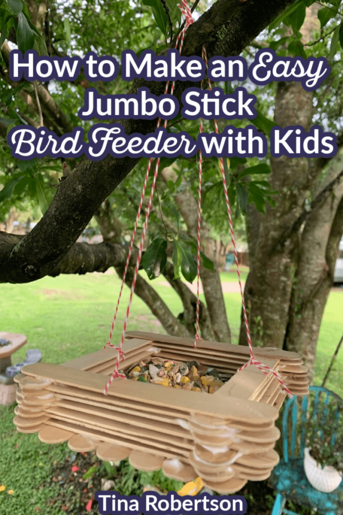How to Make an Easy Jumbo Stick Bird Feeder with Kids