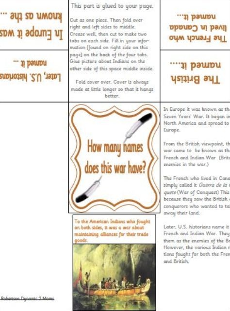 French and Indian War 1754 -1763 {Unit Study and Lapbook}